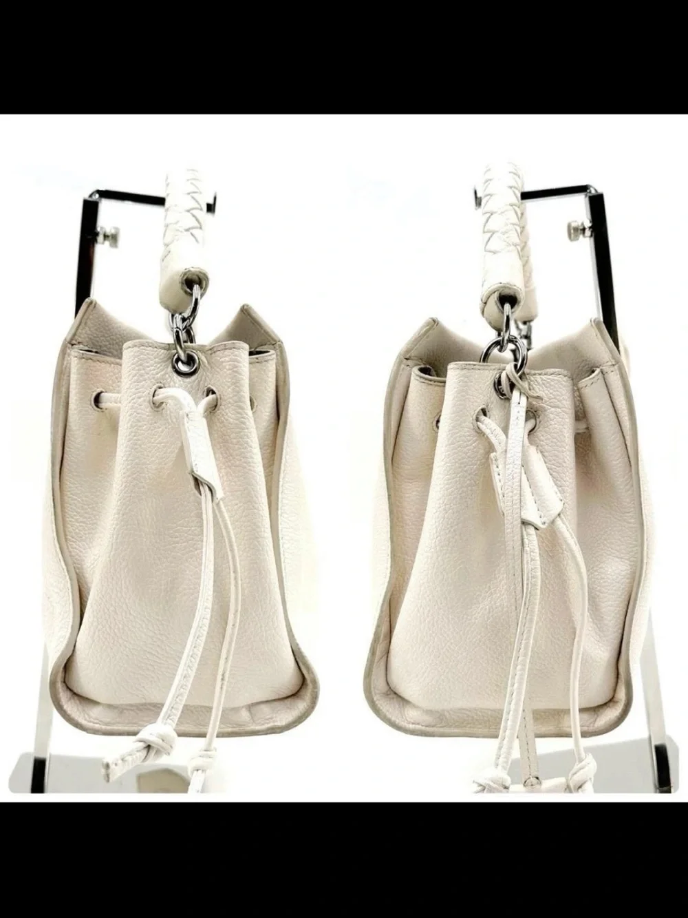 Mulberry Cream Braided-Handle Crossbody Bag